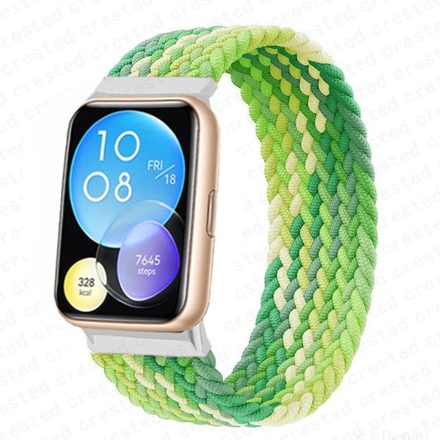 Strap for Huawei Watch Fit 2 3 band replacement belt wristband Nylon braided solo loop bracelet Correa Huawei fit 3 Accessories