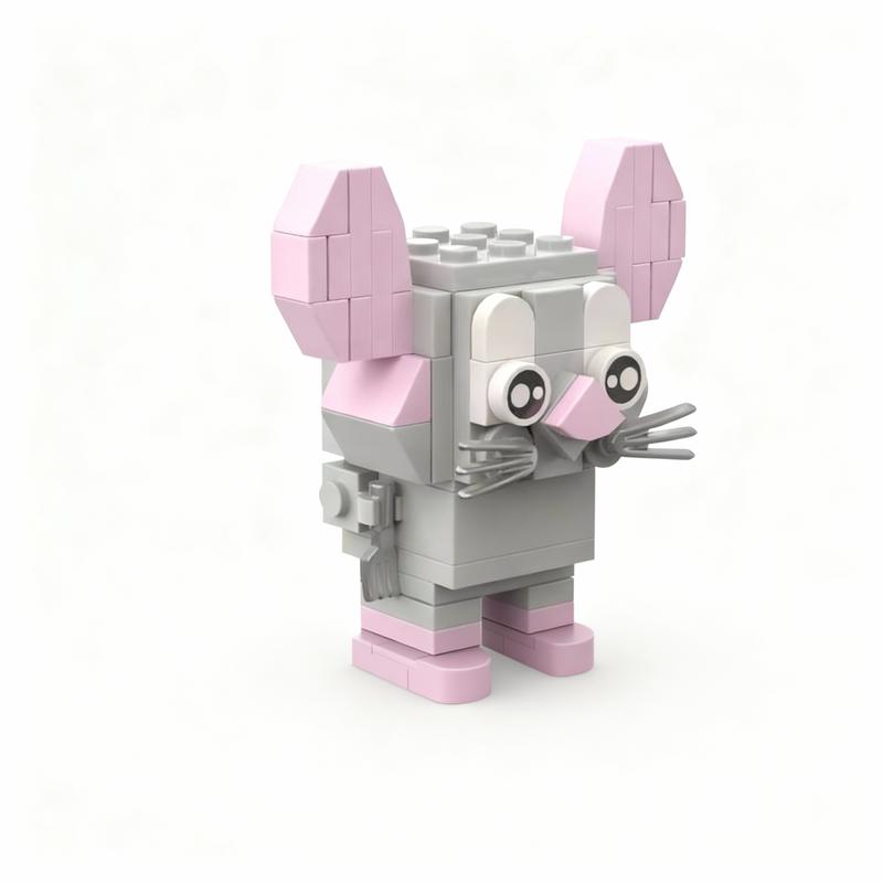 200pcs MOC Linguini Remy Brickheadz Model Building Blocks Construction Toy Christmas Gifts DIY Creative Idea Education Assemble