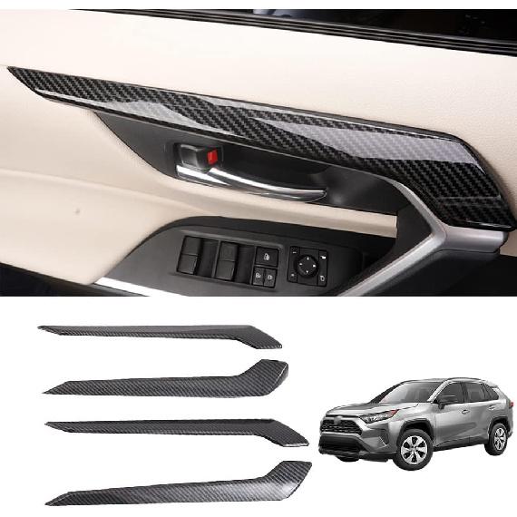 Blazeray for RAV4 Rear Air Conditoner Outlet Vent Cover Panel Trim Rear Carbon Fiber Cover for Toyota RAV4 2019 2020 2021 2022 Interior