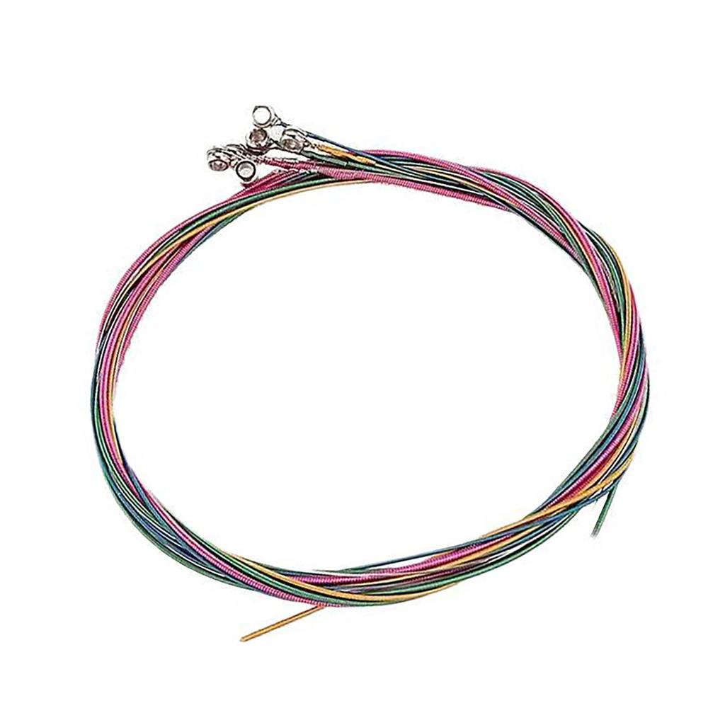 6Pcs Folk Guitar Strings Acoustic Guitar Strings Offering Clear Sound Quality Colorful Folk Acoustic Guitar Strings Set