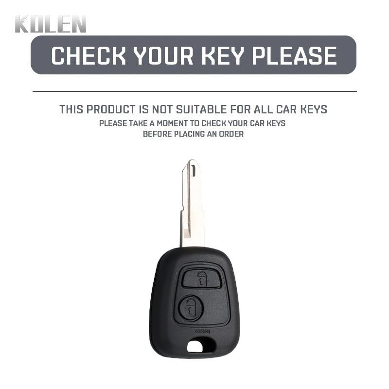 Custodia Cover Portachiavi Auto in Stile Fibra di Carbonio ABS per Peugeot 107 206 207 307 per Citroen C1 C2 C3 C4 Xsara Picasso per Toyota Aygo Fob