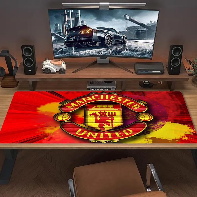 Man Utd2 Print Cushion Non-slip Laptop Tablet Big Mousepad XXL Mat Mini PC Playmat With Lock Edge