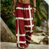 Men's 3D Geometric Pattern Printed Baggy Casual Trousers,  Elastic Drawstring Waist with Pockets, for Spring Summer Home Outdoor Vacation