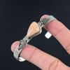 Natural Orange Aventurine Sterling Silver Anniversary Wife Boho Bangle Bracelet