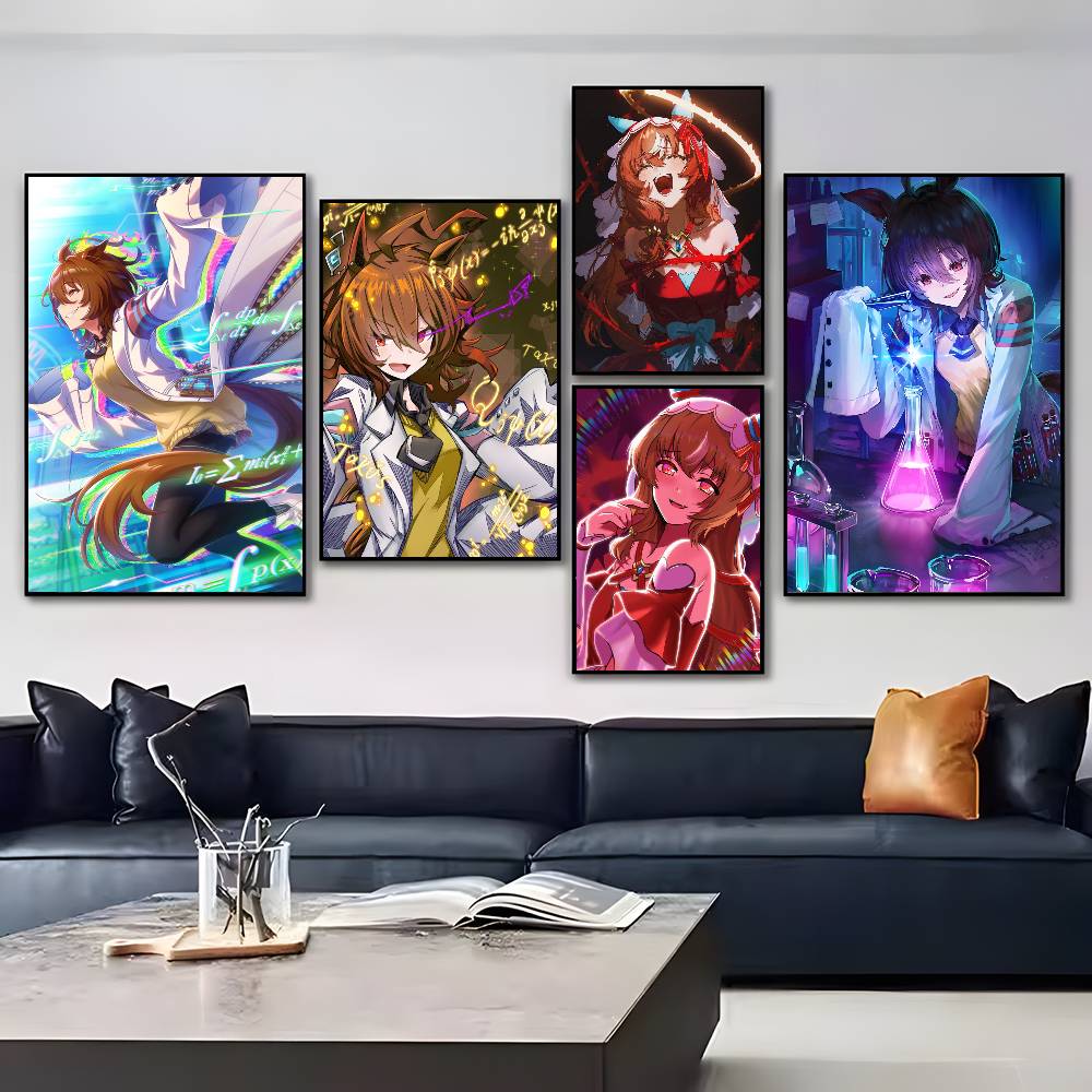 1 szt. Agnes Tachyon U-Uma Musume Plakat Naklejka Druk Wodoodporna Sztuka Ścienna Do Salonu Sypialni Wystrój Domu
