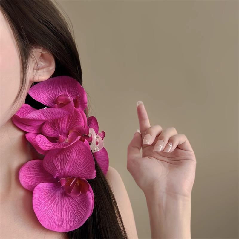 

Весенне-летний эфирный омбре фаленопсис заколка для волос свежий цветок зажим-акула универсальный высококачественные аксессуары для волос для женщин one size