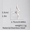 Stainless Steel Adjustable Open Ring - Colorfast Titanium Jewelry