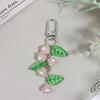 Y2K Aesthetics Lily Of The Valley Keychain Exquisite Flower Keyring Bag Pendant Sweet Girly Phone Lanyard Holiday Gifts