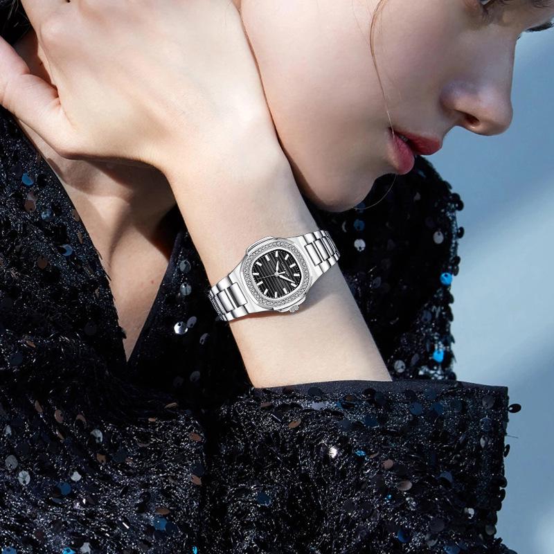 Duke of Lorraine Qixi Nautilus His & Hers Couple Watches - Full Diamond Automatic for Boyfriend/Girlfriend