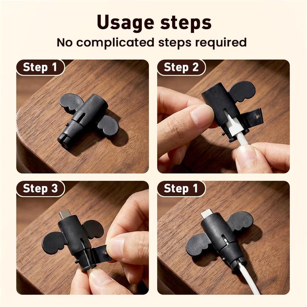 Silicone Charger Cable Protectors, Universal Non- Cord, Double-End Silicone Data Cable Cover Cord Organizer
