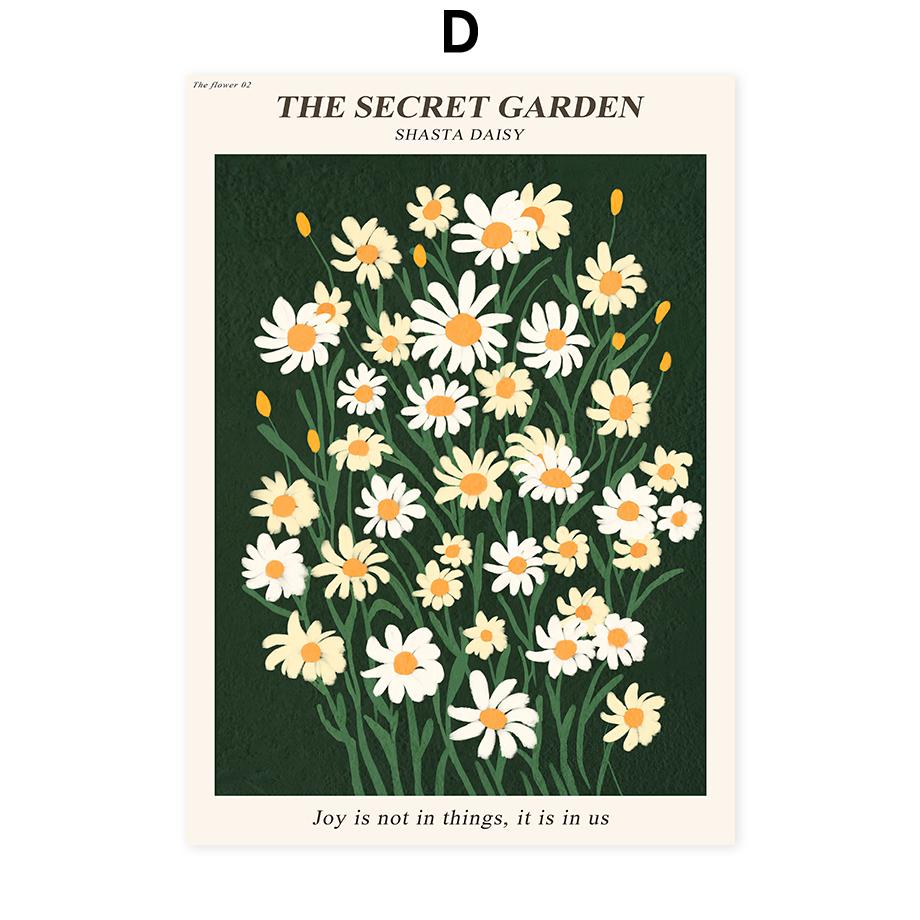 Flower Market Wall Art Colorful Canvas Painting Nordic Plant Poster Printed Picture Of The Living Room Mural Decorative Painting