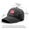 Puerto Rico Flag Waves Print Verstellbare Baseballkappe, Patriotische Papa-Kappe Verstellbare Schnalle Trendiger Vintage-Schnitt Snapback Sonnenhut