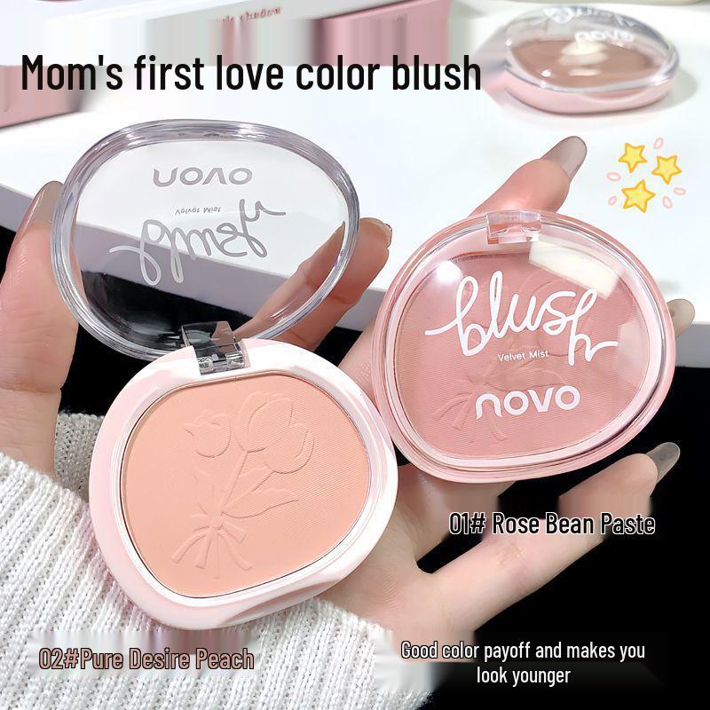 NOVO Matte Natural Nude Blush Palette - Tender Girl's Favorite for Contouring Without Fallout