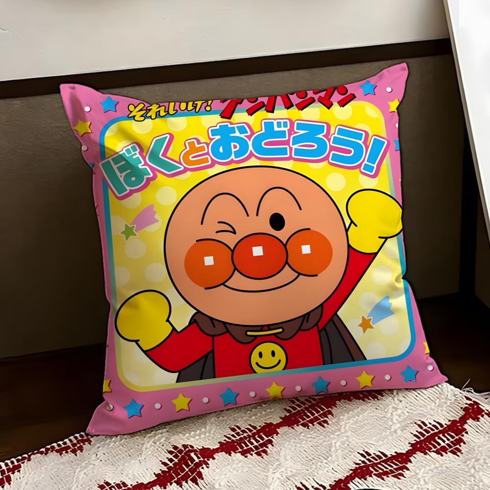 Cute AAnpanman anime Cushion Cover Reversible Soft Durable Pillow Cover Home  Car MultiScene Use for Daily Comfort