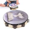Tambourine Double Row Metal Jingle Handheld Percussion for Church Party25cm