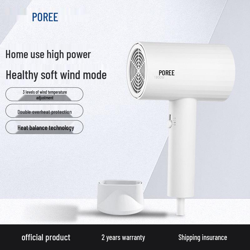 Flyco High Power Foldable Hair Dryer with Negative Ions for Damage-Free Quick Drying