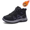 Autumn and winter new outdoor sports shoes large size rubber sole high top wear-resistant mountaineering casual warm velvet shoes