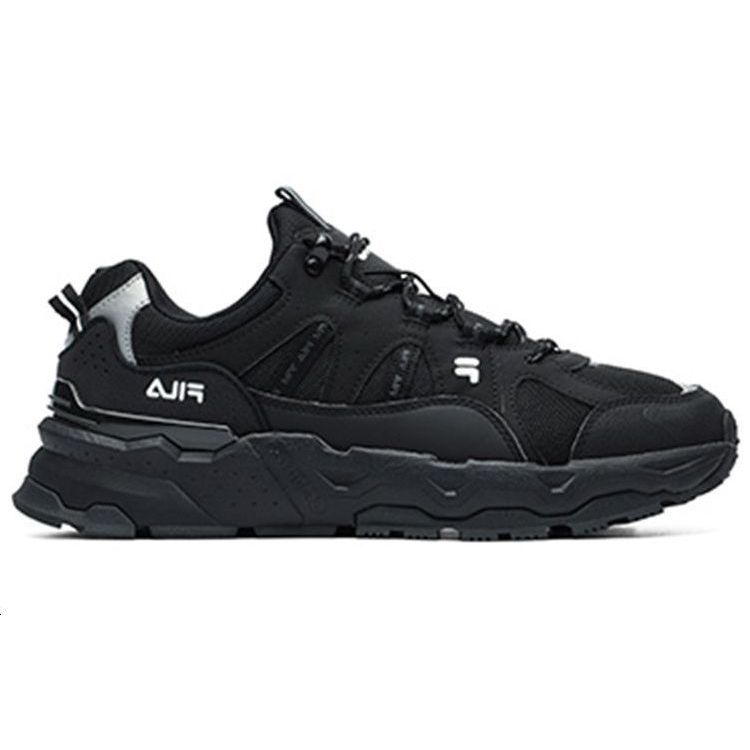FILA Trek 1S Fabric Synthetic Leather Sports Comfort Low-Top Lifestyle Casual Shoes Men Casual Shoes Black F12M144127FBK