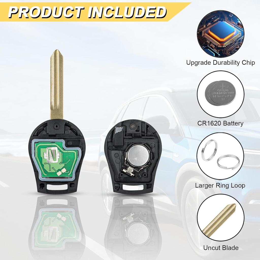 Key Fob Replacement For Nissan Altima Titan Cube Frontier Quest Rogue Sentra Versa Xterra Infiniti FX35 FX45 Car Keyless Entry Remote Control,