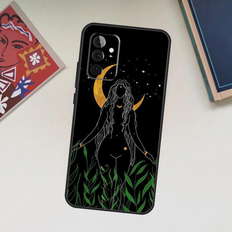 Crescent Moon Tarot Stars Sun Case For Samsung Galaxy A34 A54 A14 A24 A53 A33 A13 A52 A32 A22 A12 A71 A51 A15 A25 Coque