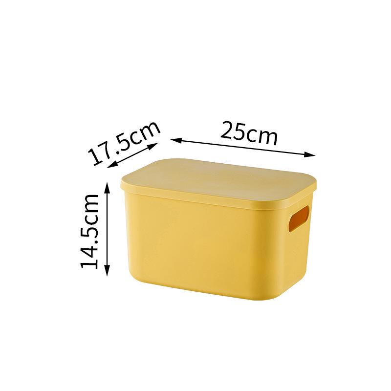 Colored Desktop Storage Box with Lid - Organizer for Socks, Underwear, Snacks, Toys, and Sundries