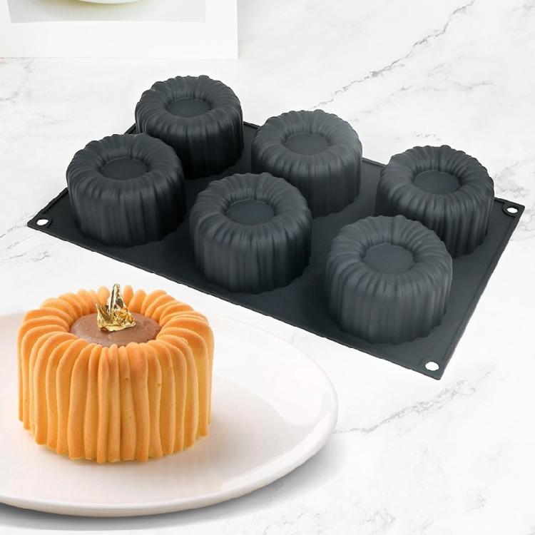 Hitzebeständige Silikon-Mousse-Kuchenformen Zylindrische Spirale Schokoladen-Backformen Kreative Dessertform