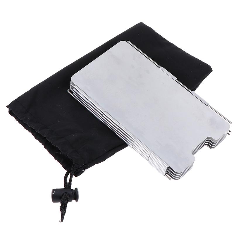 9 desková skládací zástěna proti větru pro hořák Venkovní kempingová vaření Plynový vařič Zástěna proti větru