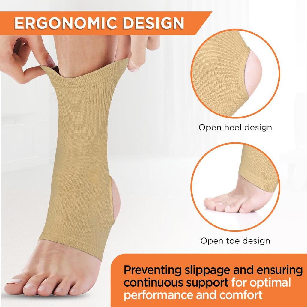 Vissco Anklet, Ankle Support for Injured Ankles, Arthritic Pain, Swelling, Stiff Joints, Pain Reliever for Strained or Sprained Ankles - Large (B