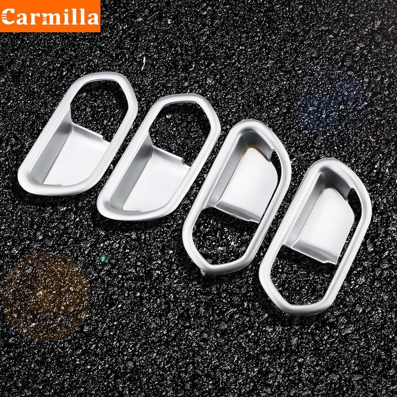 Carmilla Interior Car Door Handle Bowl Frame Trim Cover Molding Stickers for Nissan Kicks 2016 - 2021 Accessories Car Styling