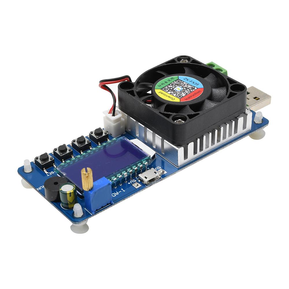 FX35 5A 35W USB Electronic Load Battery Capacity Tester Constant Current USB Power Detector Adjustable Resistor