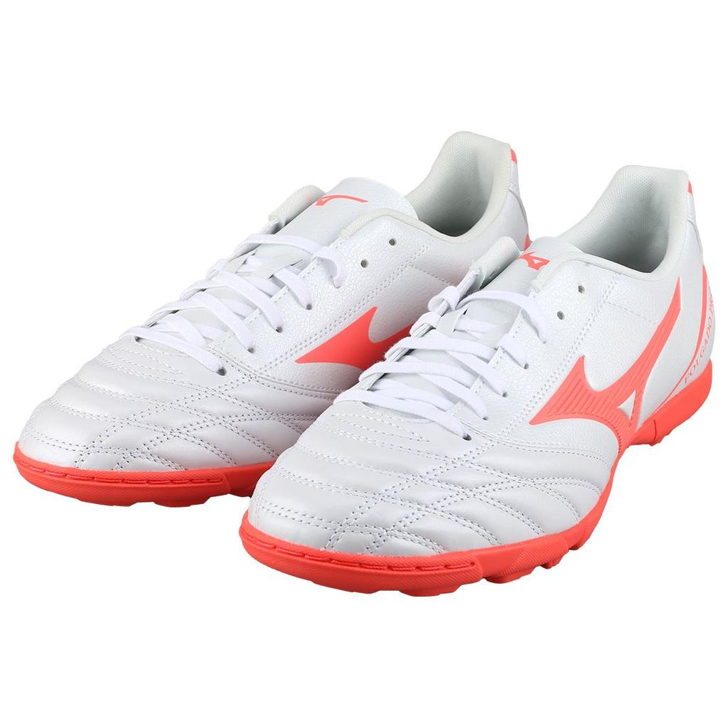 Mizuno Folgado Mid-Range AS TF (Rubber Studs) Non-Slip Soccer Shoes Men Soccer Shoes White Red P1GD239304
