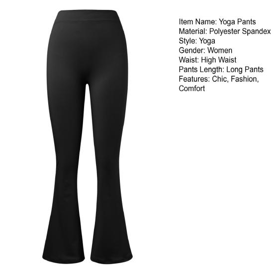 Flared Leggings for Women No Front Seam High Waisted Bootcut Yoga Pants Tummy Control Bell Bottom Workout Pants