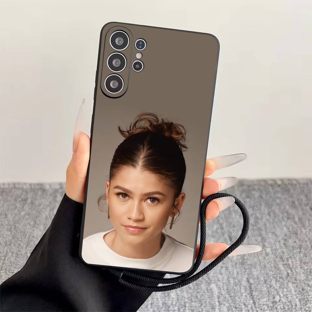 Z-Zendaya Phone Case Black Silicone Soft For Samsung S25,S24,S21,S22,S23,S30,Ultra,S20,Plus,Fe,Lite Samsung S21Ultra