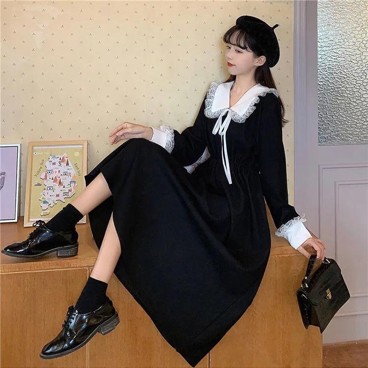 Dress Autumn and Winter New Foreign Style New Small French Fairy Dress Female Waist Thin Temperament Long Dress