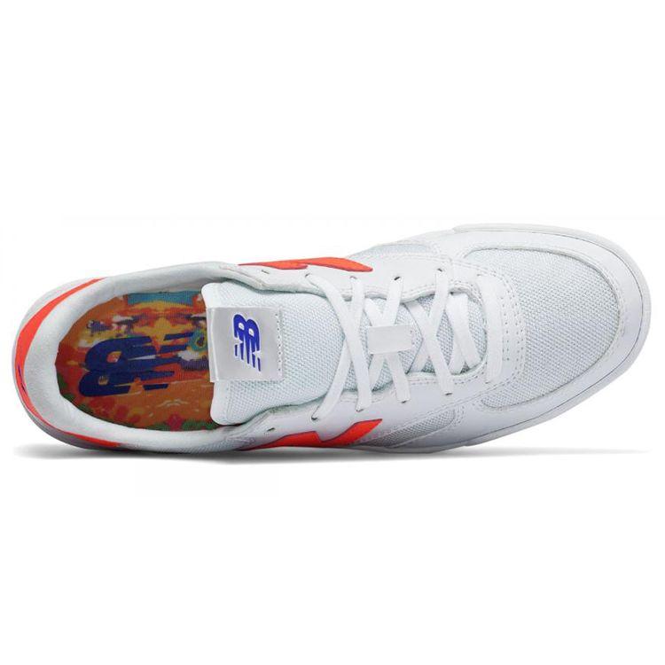 New Balance Nb 300 Synthetic Leather Fabric Vintage Low Top Skate Shoes Women Sneaker White Orange WRT300CF
