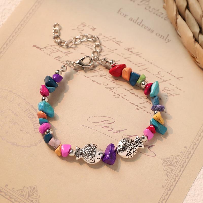 Retro bracelet niche design literary Tibetan silver amethyst butterfly bracelet women's accessories