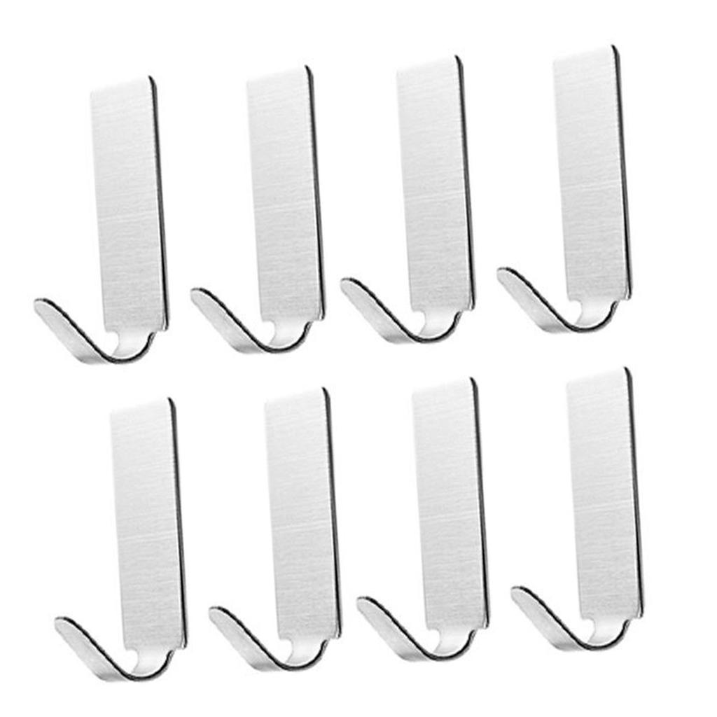 8 szt. Haczyk ścienny 304 Stal nierdzewna Mocny samoprzylepny haczyk do łazienki Kuchni Sypialni Szeroki haczyk