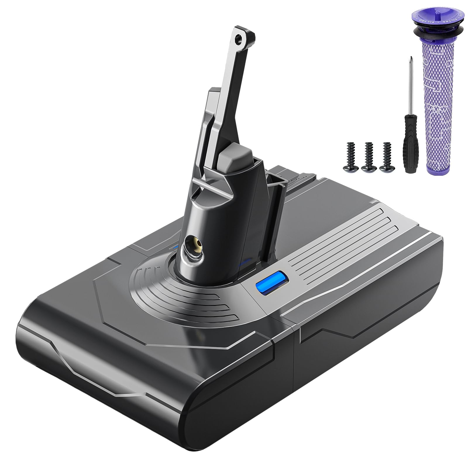 

Сменный аккумулятор Dyeetic для пылесоса Dyson V8 SV10, совместимый с Dyson V8 Slim Fluffy V8 Slim V8 Fluffy V8 Motorhead V8 Absolute V8 Animal 5000 мАч