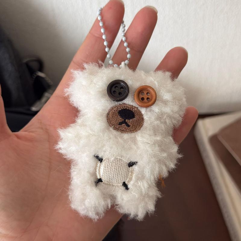 Cute Cartoon Plush Bear Pendant Keychain Kawaii Plush Little Bear Stuffed Doll Pendant Backpack Handbag Decoration Pendant Gifts
