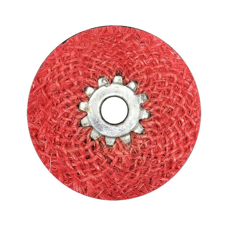 Feilu Red Sisal Polishing Wheel: 4-inch 100*16 Stainless Steel & Iron Cover Angle Grinder Cloth Wheel with Free Shipping