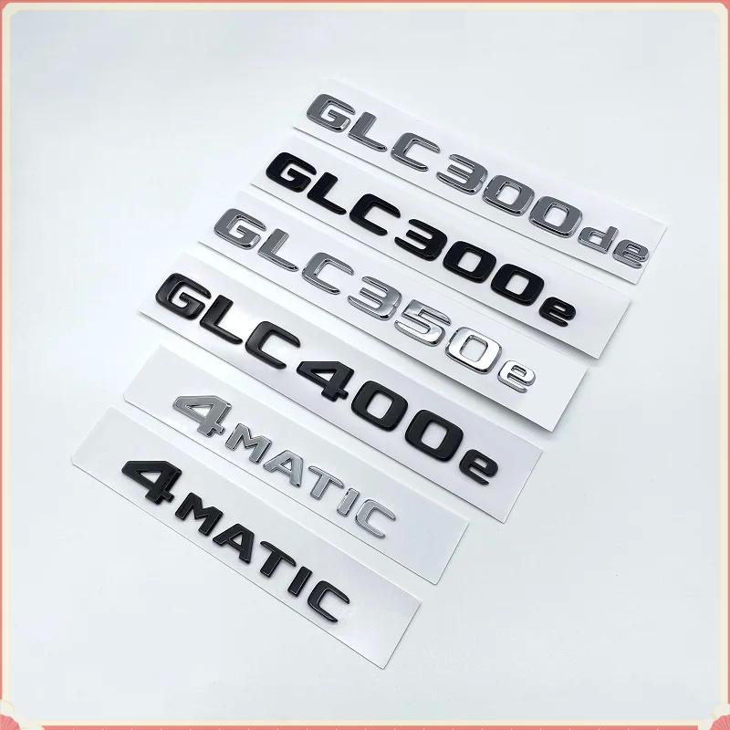 3D Chrome Black Letters GLC300de GLC300e GLC350e GLC400e 4Matic Emblem for GLC Series X253 CDSRE Car Trunk Logo Sticker Accessories
