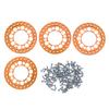 4Pcs 1.9in Wheel Outer Rings Rims Incrse Stability Wr Resistant CNC Aluminum Alloy RC Wheel Outer Rings Rims for 1/10 RC