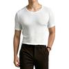 Men S Solid Color Short Sleeve T Shirt Loose Fit Korean Style