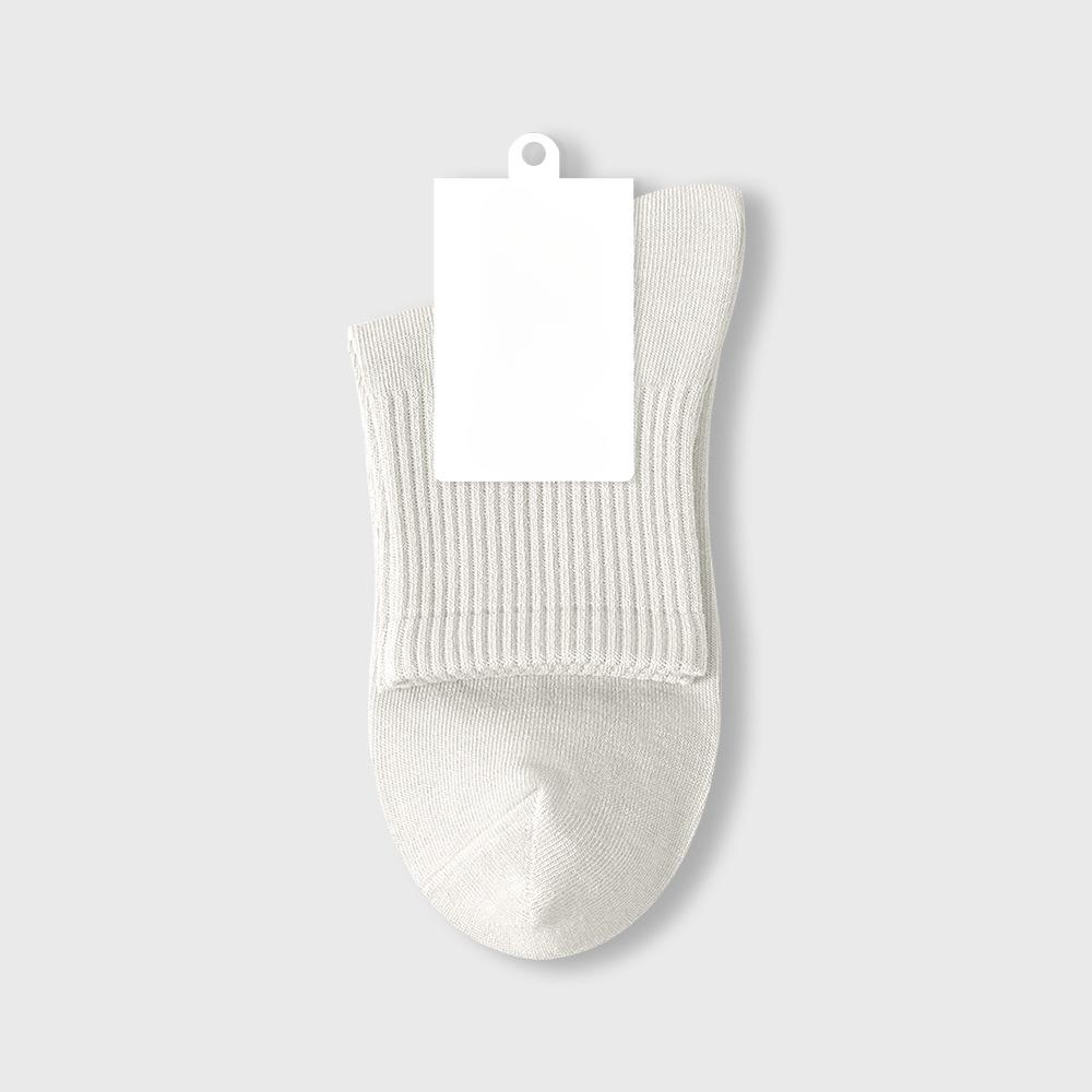 5 Pairs of Women's Mid-calf Spring and Summer Models of Boneless Antibacterial Sweat-absorbent Breathable Casual Sports Socks