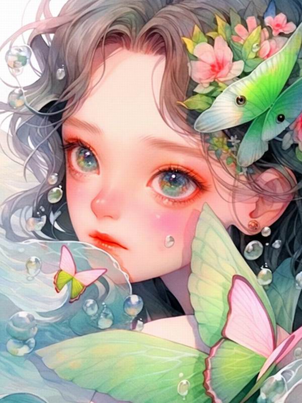 Κινούμενα Σχέδια Κορίτσι Ζωγραφική με Διαμάντια Νέες Αφίξεις DIY Πλήρης Τετράγωνη Στρογγυλή Τρυπάνι Στρας Κέντημα Λουλούδια και Πουλιά Μωσαϊκό Κιτ Σταυροβελονιάς Διακόσμηση Τοίχου