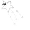 New Year Festive Atmosphere Light LED Christmas Window Star Decoration, Battery Operated Hanging Warm Indoor Outdoor Decorations Lighted Shaped