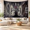 Die Addams Family Wandteppich Heimdekoration Hängendes Stoffkunst Hintergrundteppich für Schlafzimmer