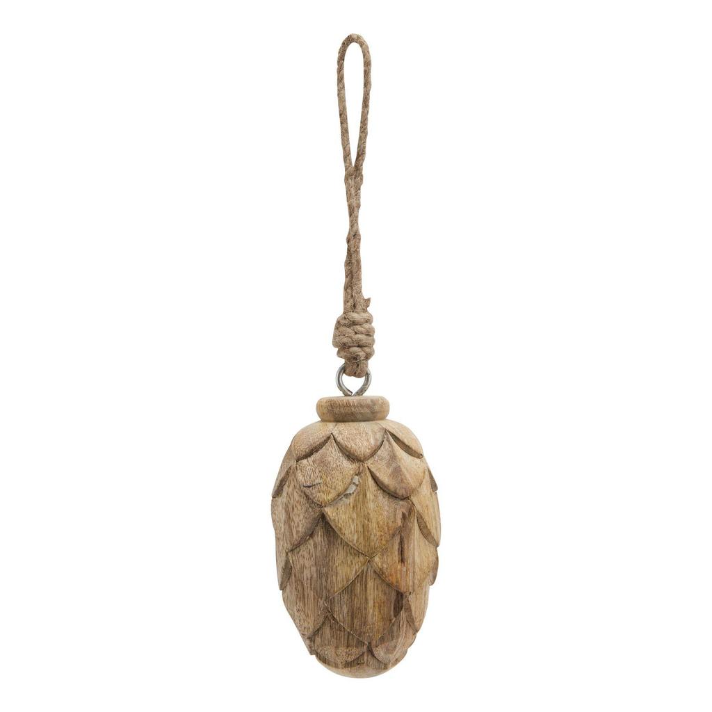Hill Interiors Wooden Pine Cone Bauble