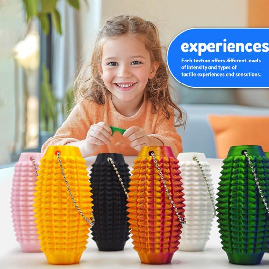 

Spiky Grippie Stim Fidget Toy Снятие стресса Подростки Взрослые Карманный 3D-печатный инструмент для снятия боли Портативный ручной неровный ролик Сенсорная игрушка