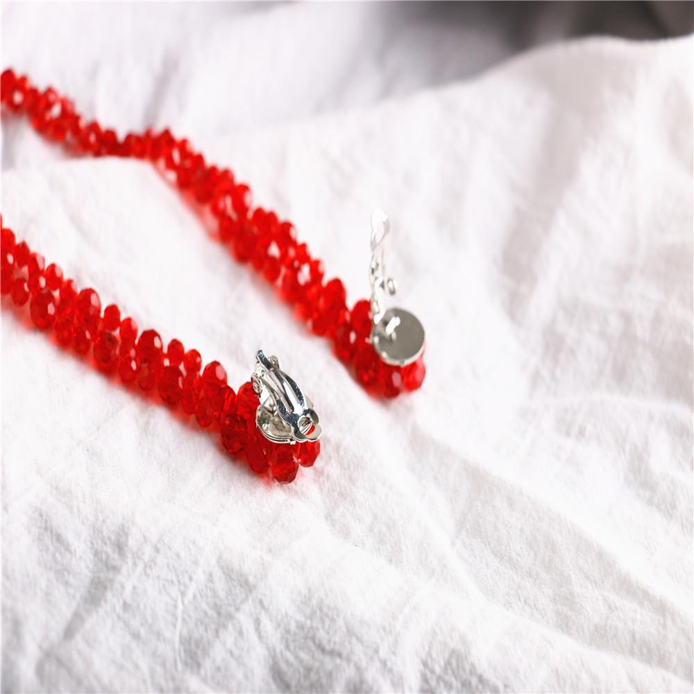 

Stylish Floral Crystal Tassel Dangle Stud Earrings - European & American Fashion Trend Catwalk Inspired